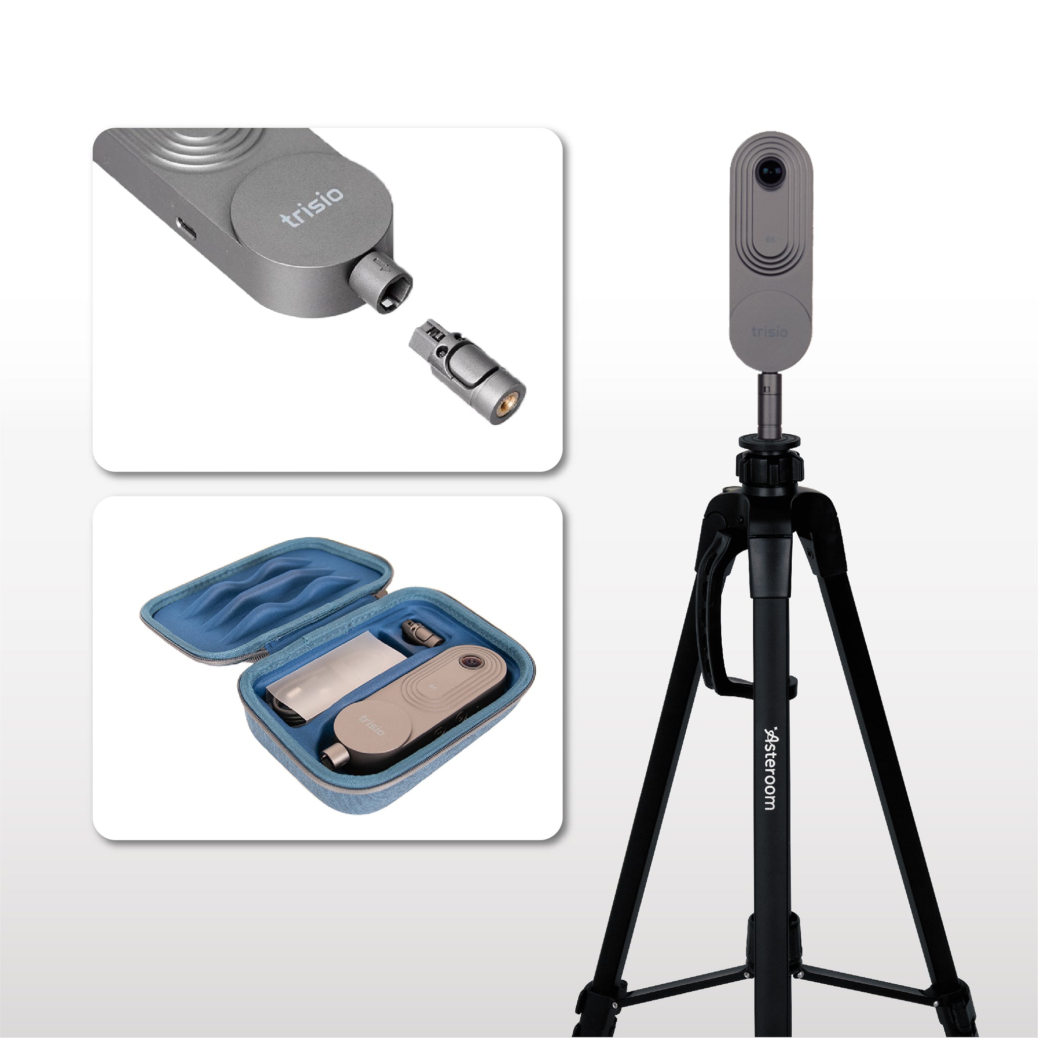 Asteroom 8K resolution 360 Camera -Trisio 360 with Tripod
